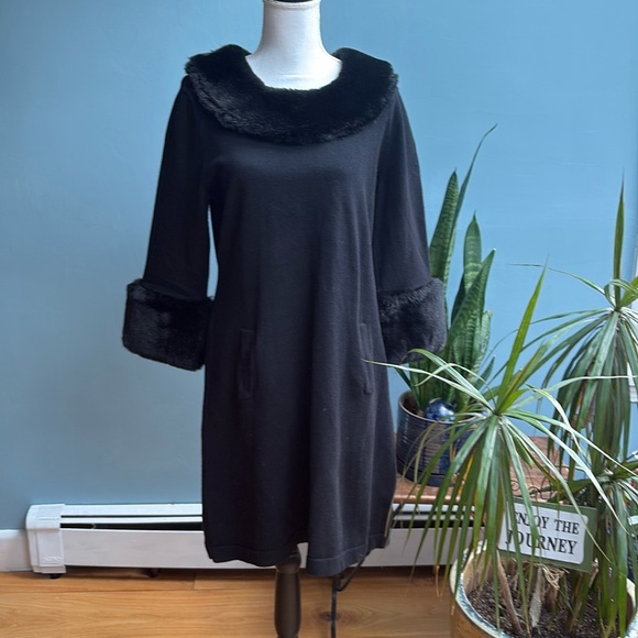 Tyler Boe Cotton/Cashmere Blend Dress. Size Large - Picture 1 of 9